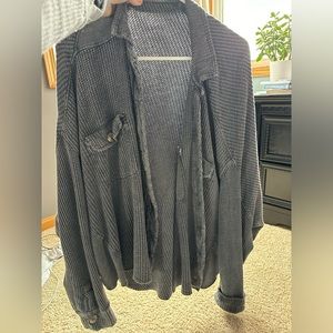 Free People Shacket Waffle Scout